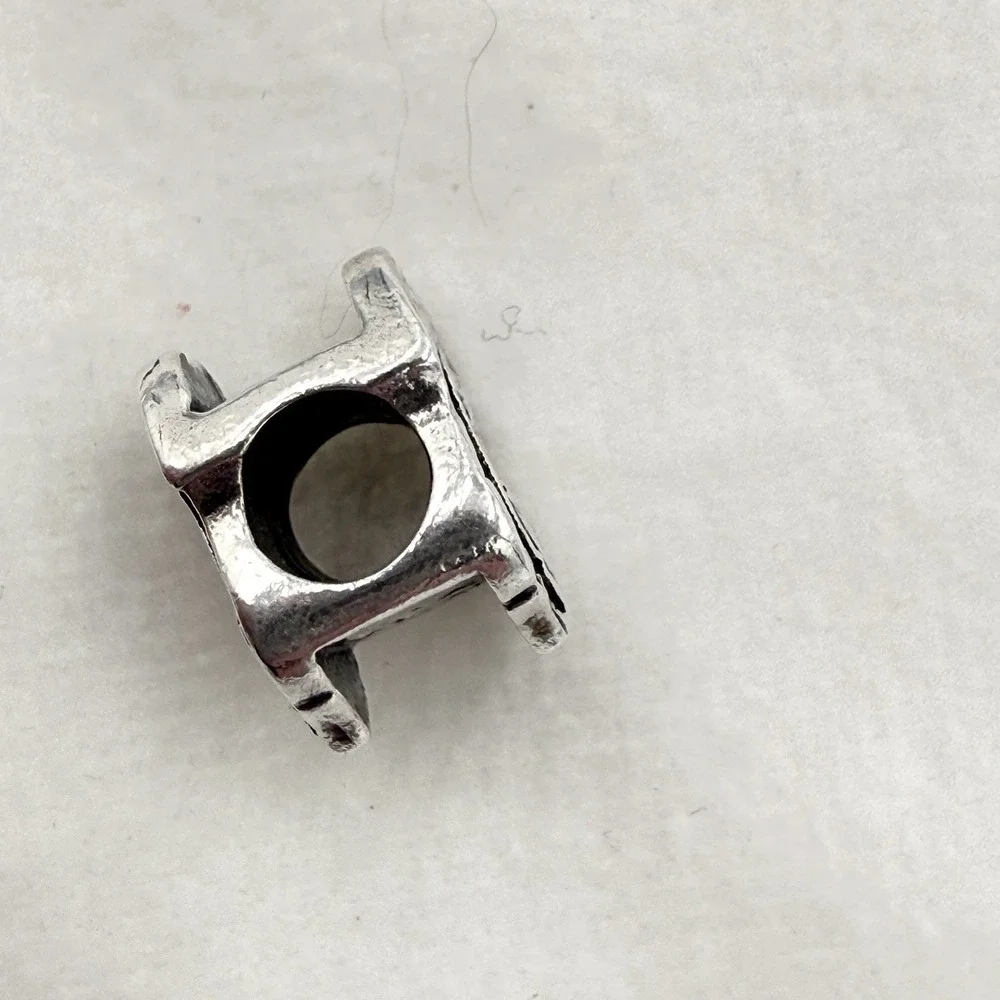 Police Department Officer Charm For Bracelet .925 Sterling Silver Made In Italy